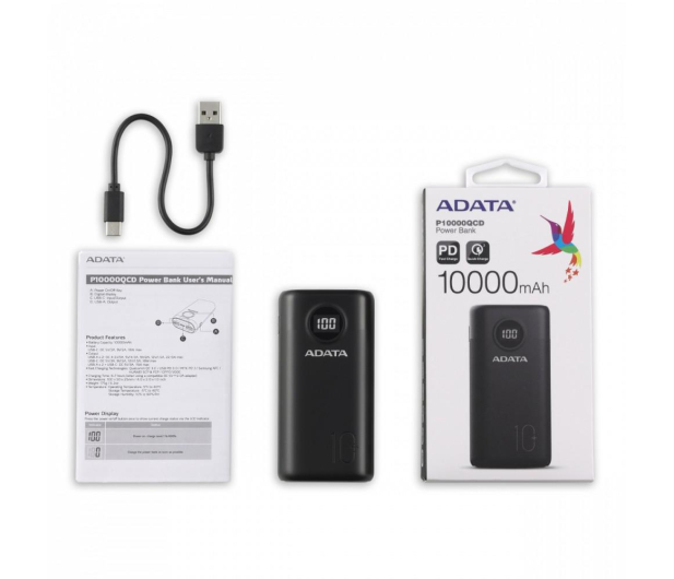 ADATA Power Bank P10000QCD 10000mAh czarny - 1055689 - zdjęcie 8